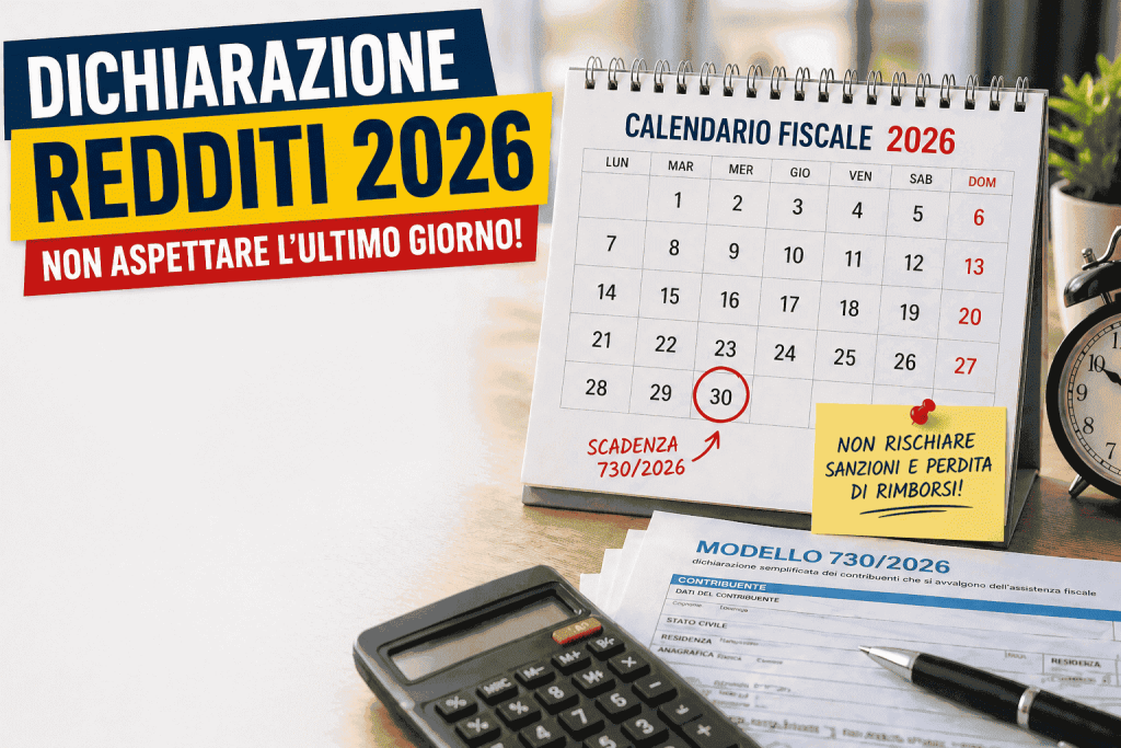 Attenzione alle date dichiarazione redditi 2026